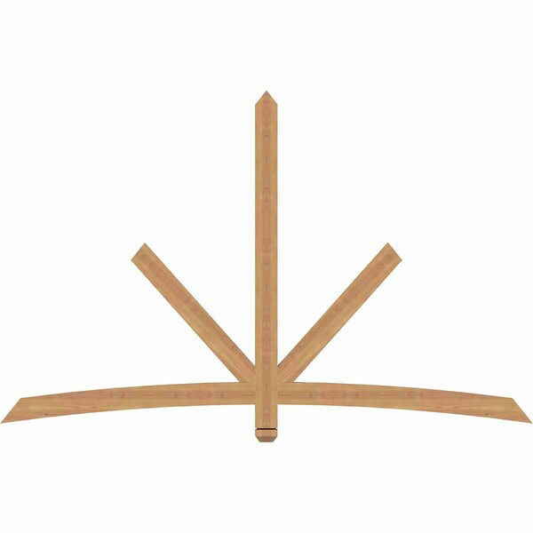 Ekena Millwork Alberta Smooth Timber Gable Bracket, Western Red Cedar, 84"W x 53"H x 1 1/2"D x 3 1/2"F, 15/12 Pitch GBW084X53X0204ALB00SWR - main